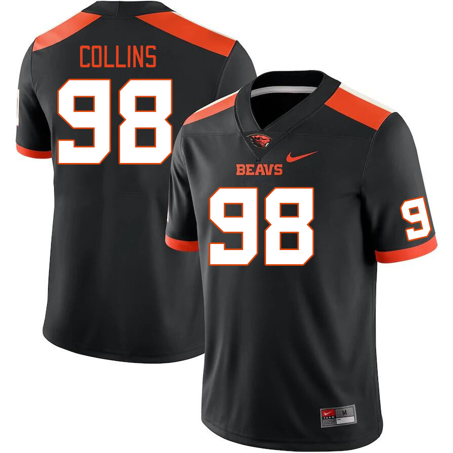Men #98 Thomas Collins Oregon State Beavers College Football Jerseys Stitched Sale-Black